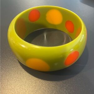 ONE DAY SALE!!! MARION GODART POLKA DOT BANGLE BRACELET FRANCE. RESIN.